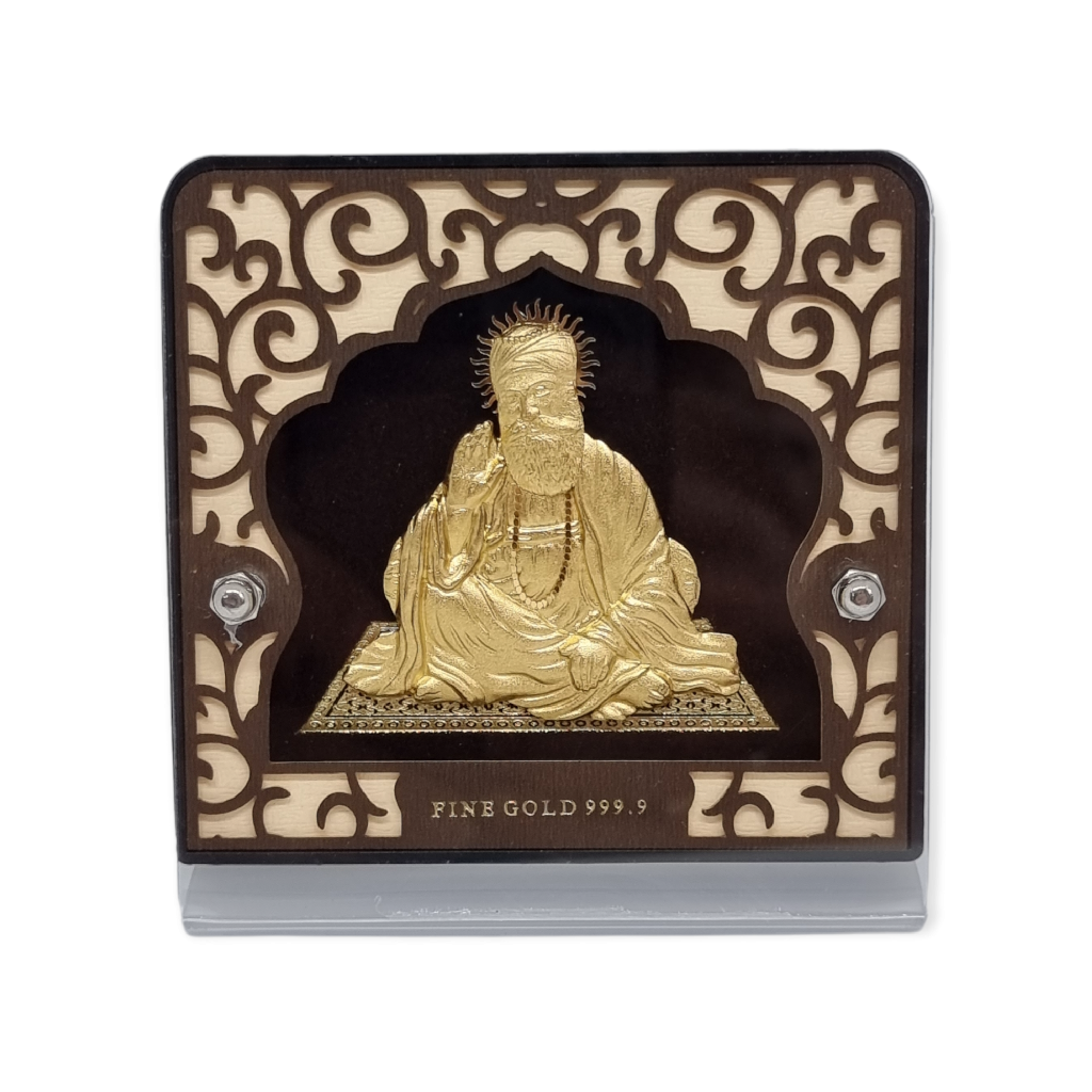 24 carat gold gurunanak frame