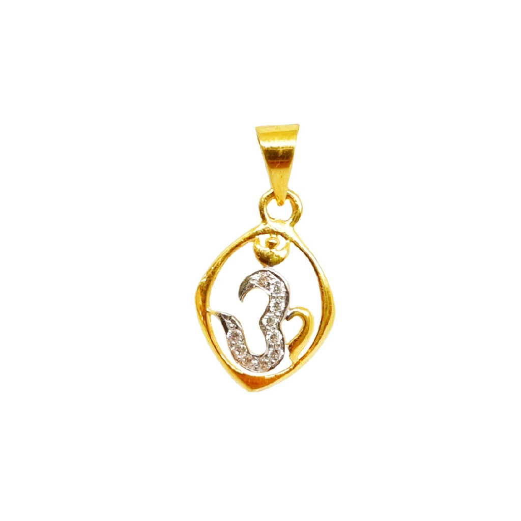 22k gold fancy om pendant mga - pdg...