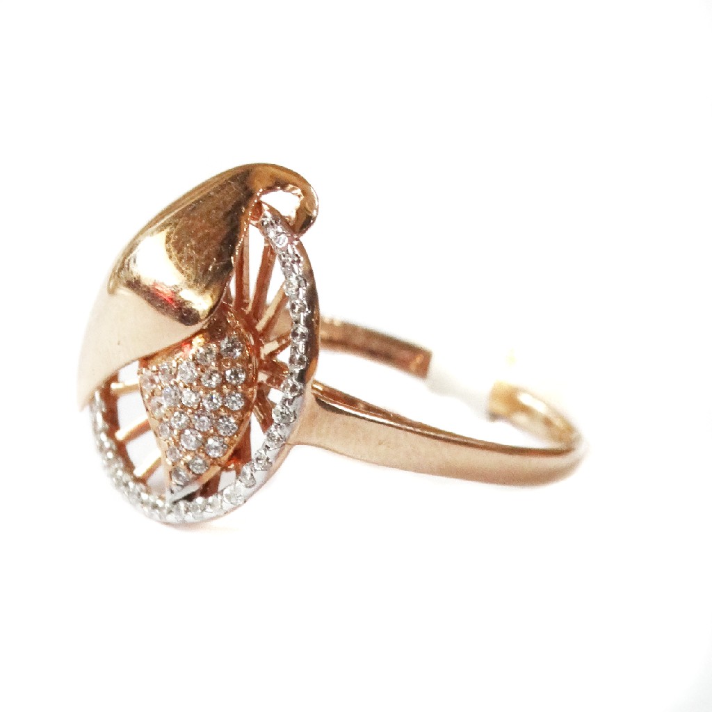 18k rose gold round shape ring mga...