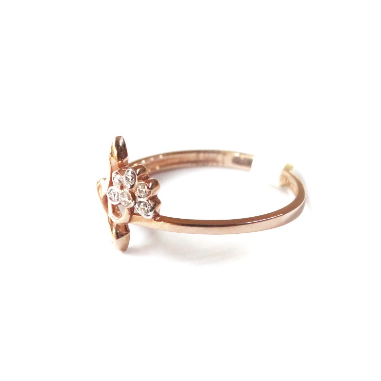 18k rose gold floral ring mga - rgr0013