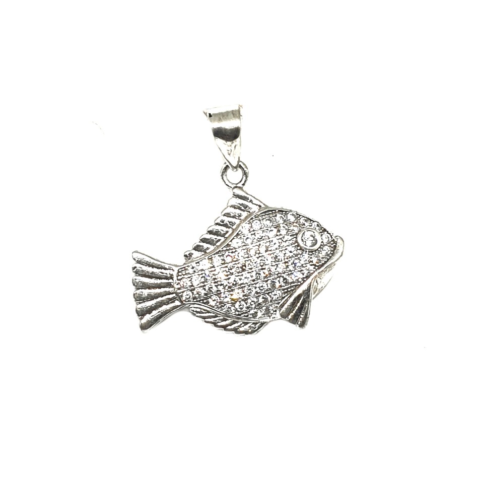 925 Sterling Silver Fish Pendant MGA - PDS0052