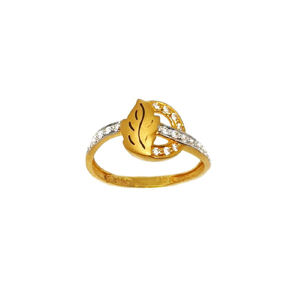 22K Gold Round Shaped Designer Ring...