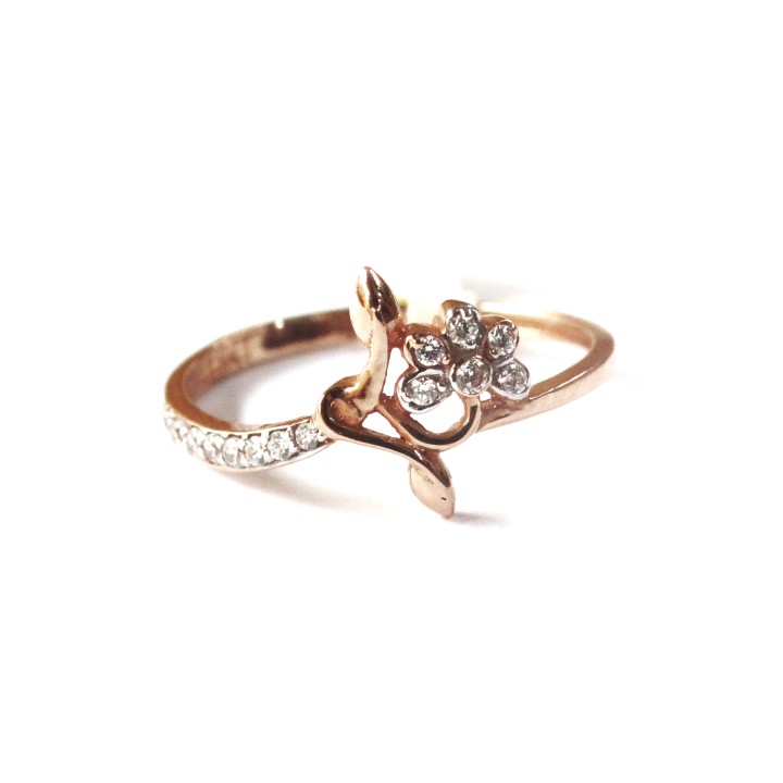 18k rose gold floral ring mga - rgr...