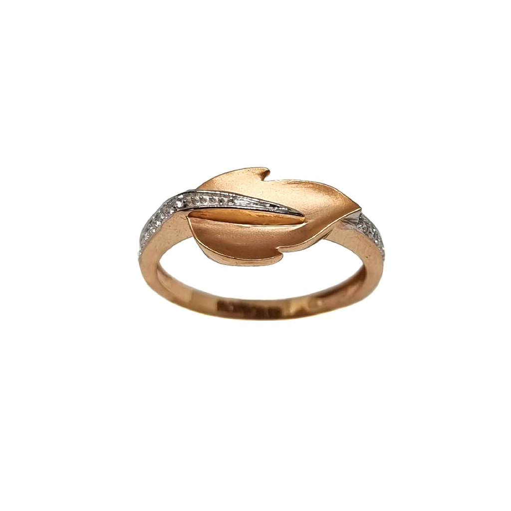 18K Rose Gold Matte Finish Modern R...