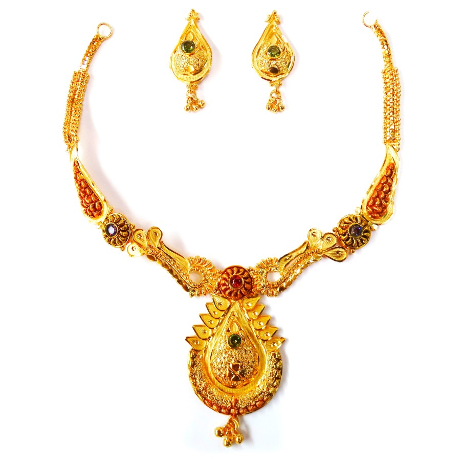 One gram gold forming necklace set...