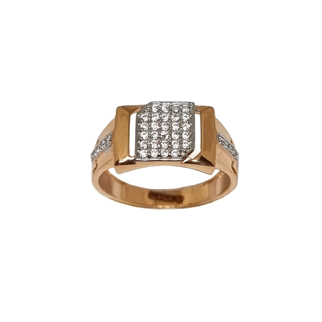 18K Rose Gold Designer Gents Ring M...