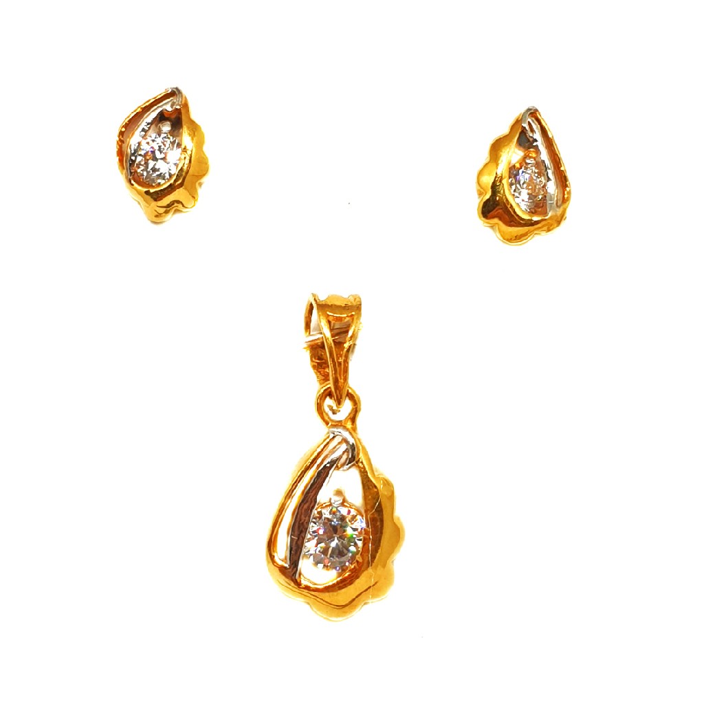 22K Gold Solitaire Diamond Pendant...