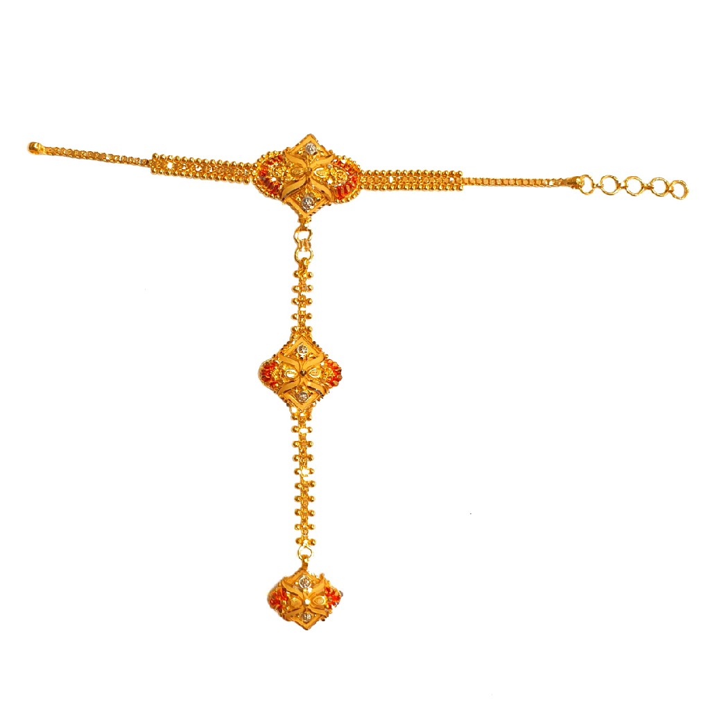 22k gold kalkatti pocha bracelet mga - gp0024