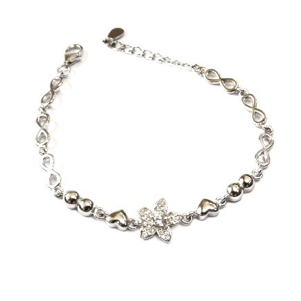 925 Sterling Silver Flower Shape Br...