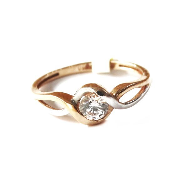 18k rose gold soliter diamond ring...