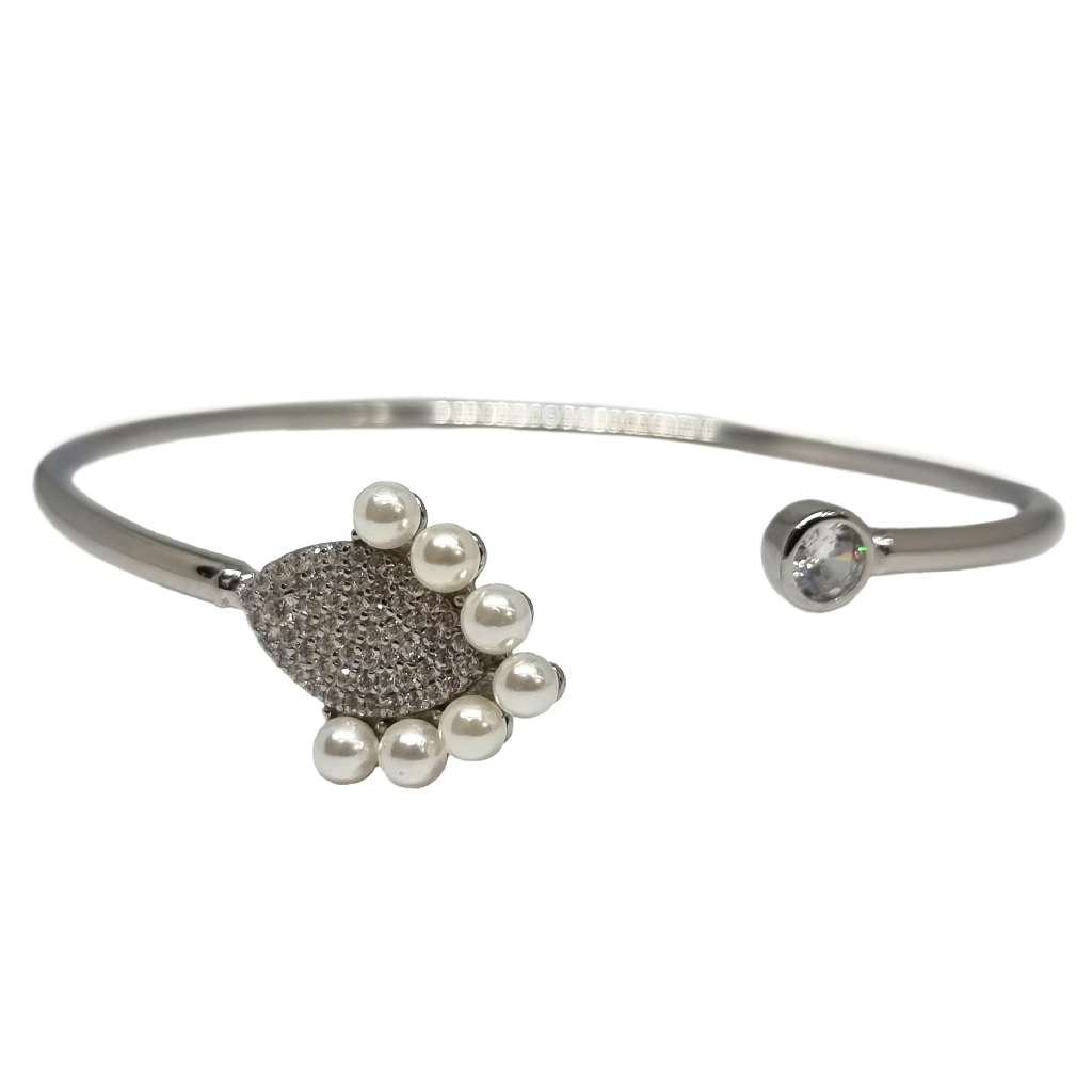 925 Sterling Silver Pearl Modern Br...