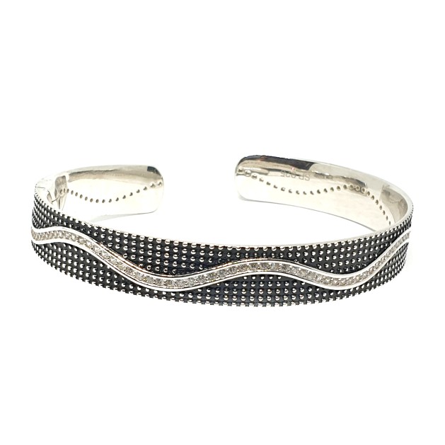 925 Sterling Silver Oxidised Bracel...