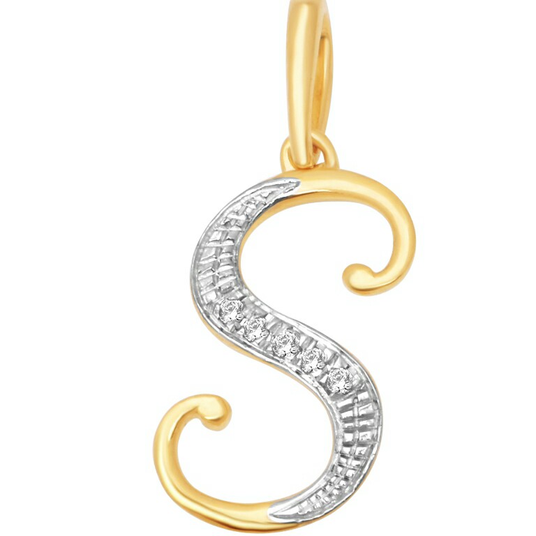 18k gold real diamond pendant mga - rp0019