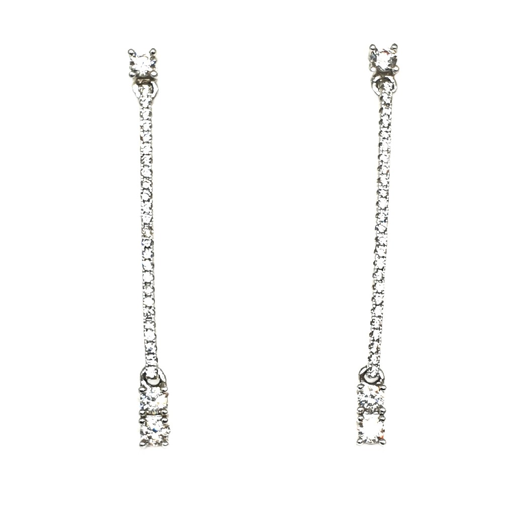 925 Sterling Silver Long Earring MG...