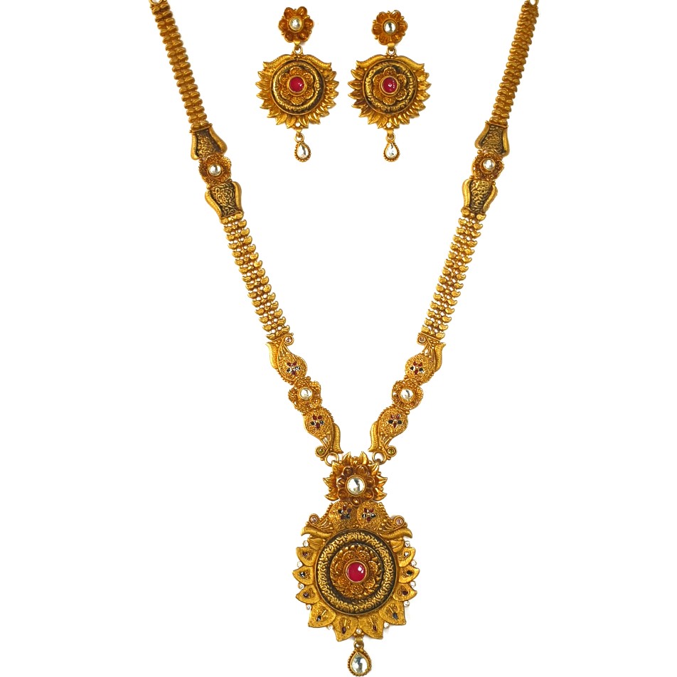 1 gram gold forming antique necklac...