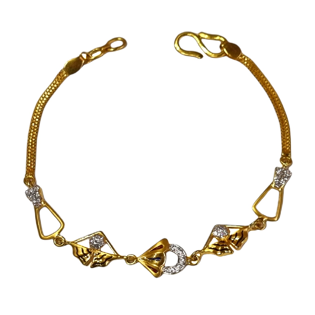 22K Gold Oxidised Modern Bracelet M...