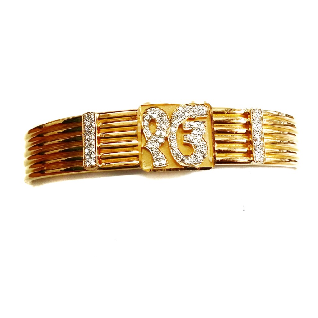 22k Gold Ek Om Sindhi Mantra Gents Kada Bracelet MGA - GK064