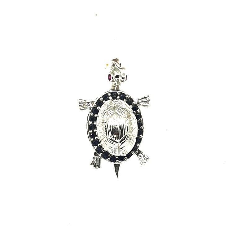 925 Sterling Silver Tortoise Pendan...