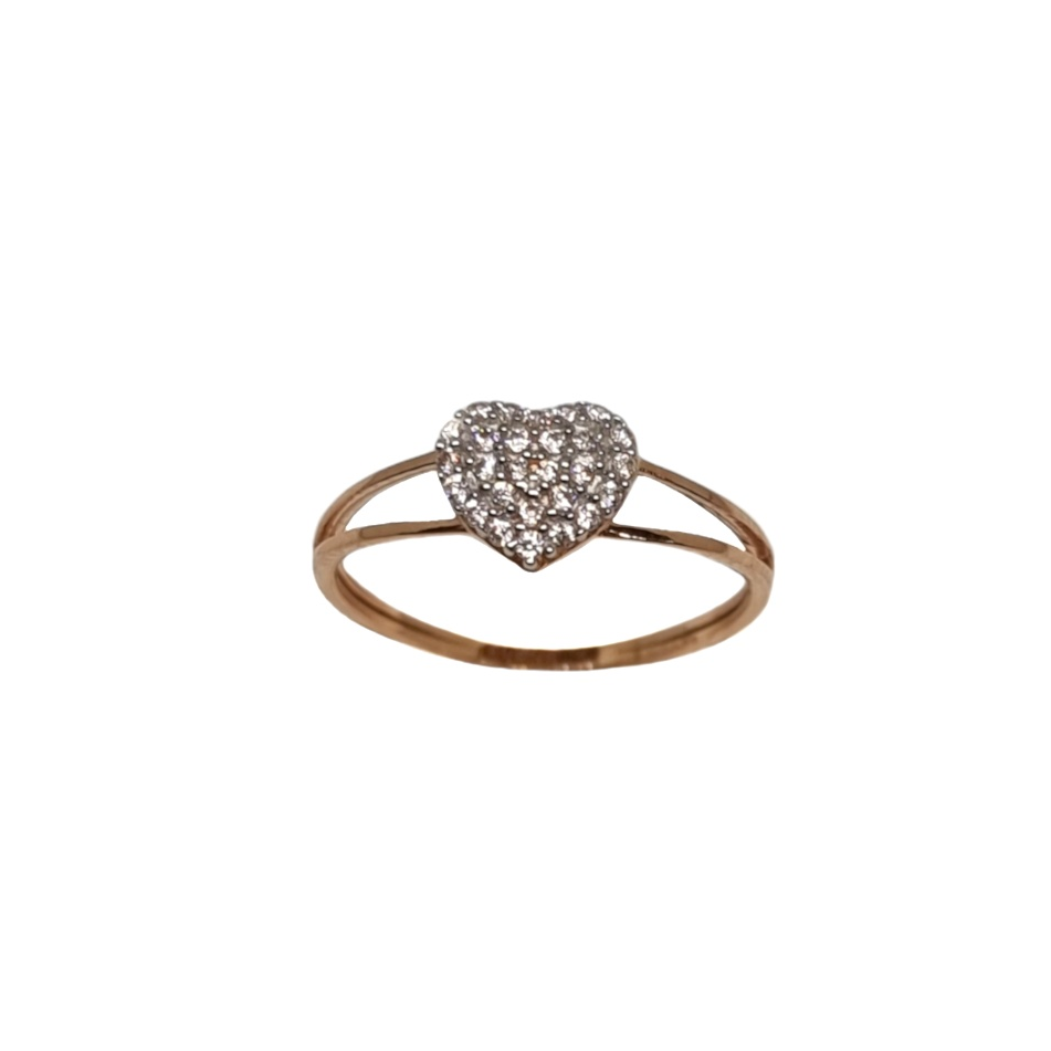 18K Rose Gold Heart Shape Designer...