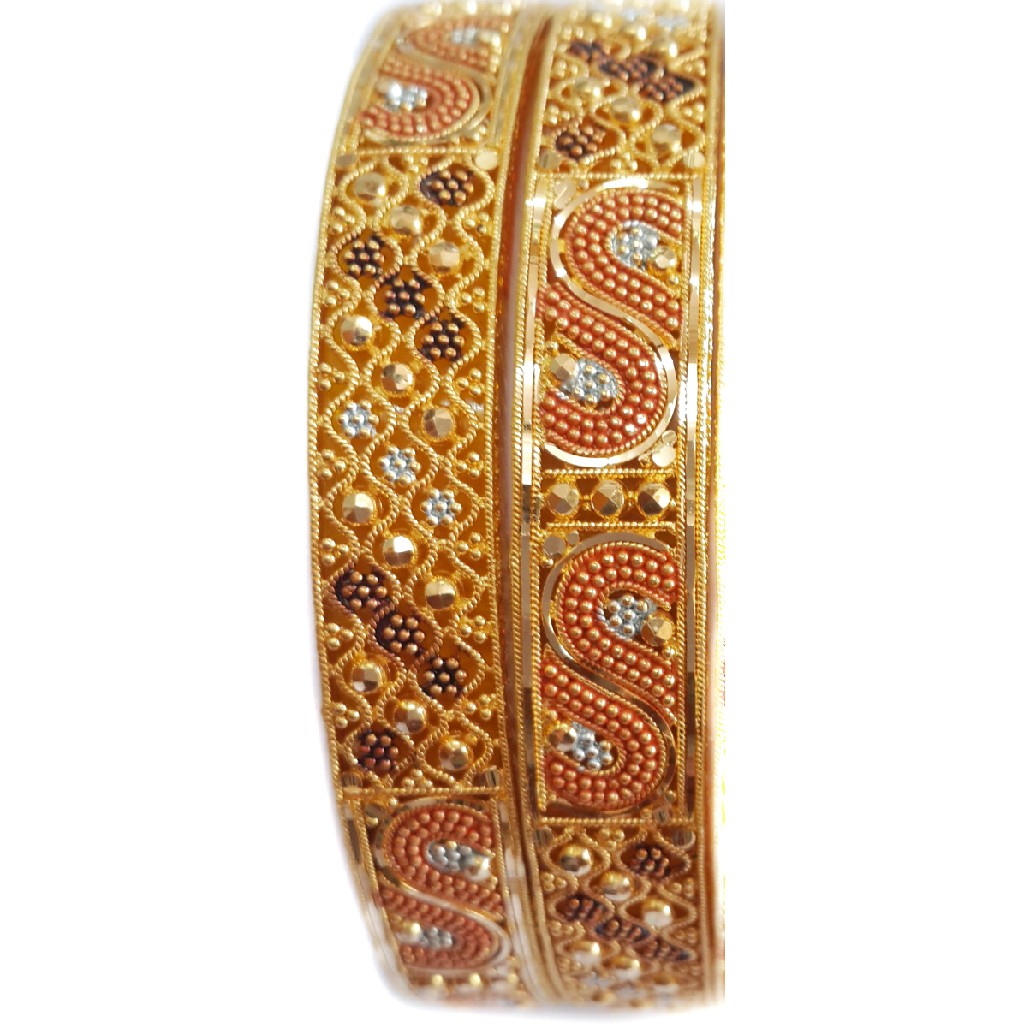 22k Gold Kalkatti Kada Bangles MGA...