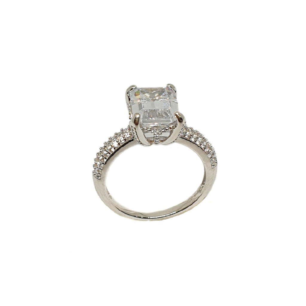 925 Sterling Silver Solitaire CZ Di...