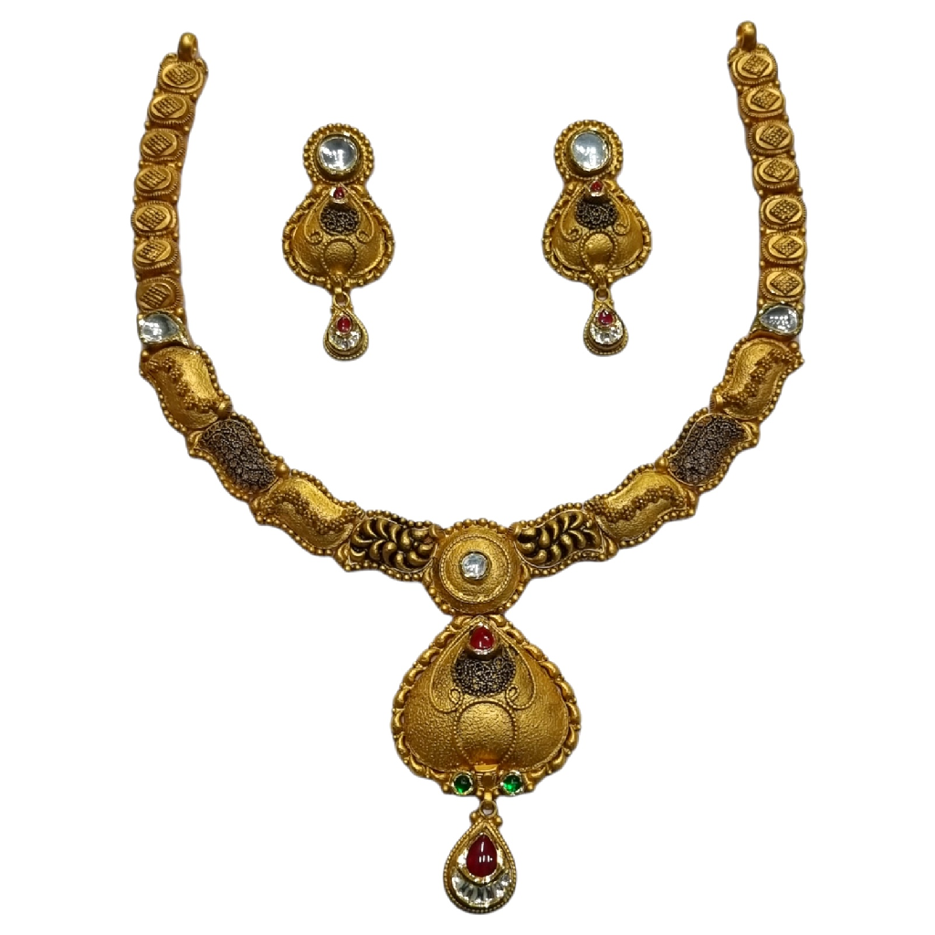 22K Gold Antique Designer Necklace...