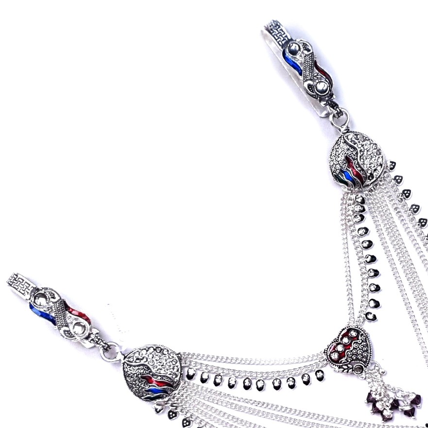2 clips fancy silver kandora mga - jus0074