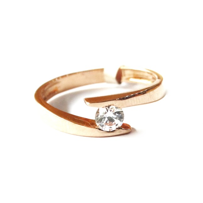 18k rose gold soliter diamond ring...