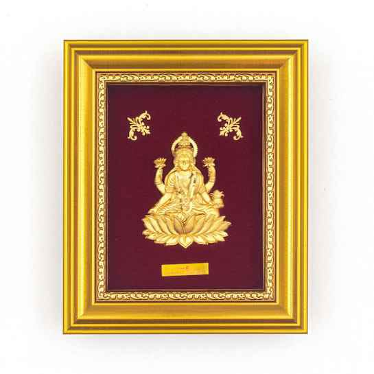 Goddess Laxmi Ji Frame In 24K Gold...