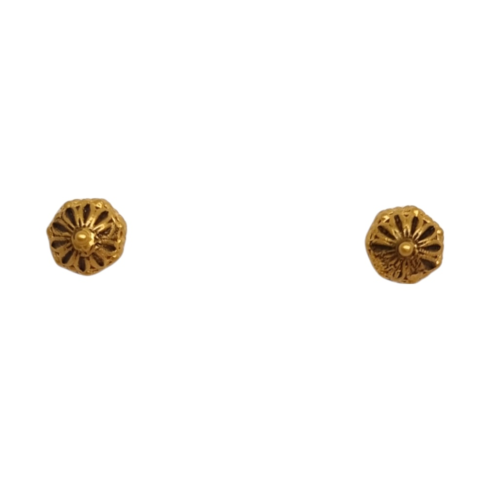 22K Gold Antique Modern Tops Earrin...