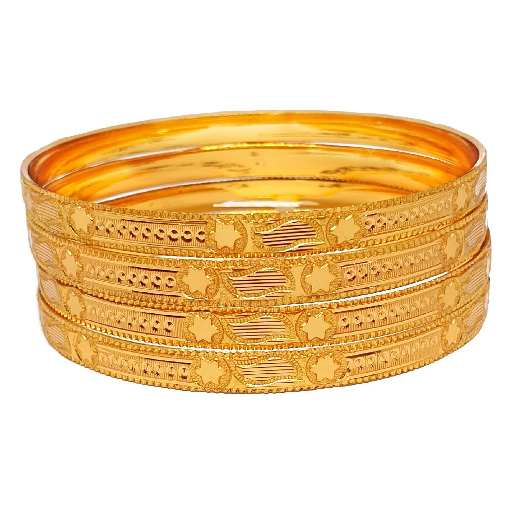 One gram gold forming plain bangles...