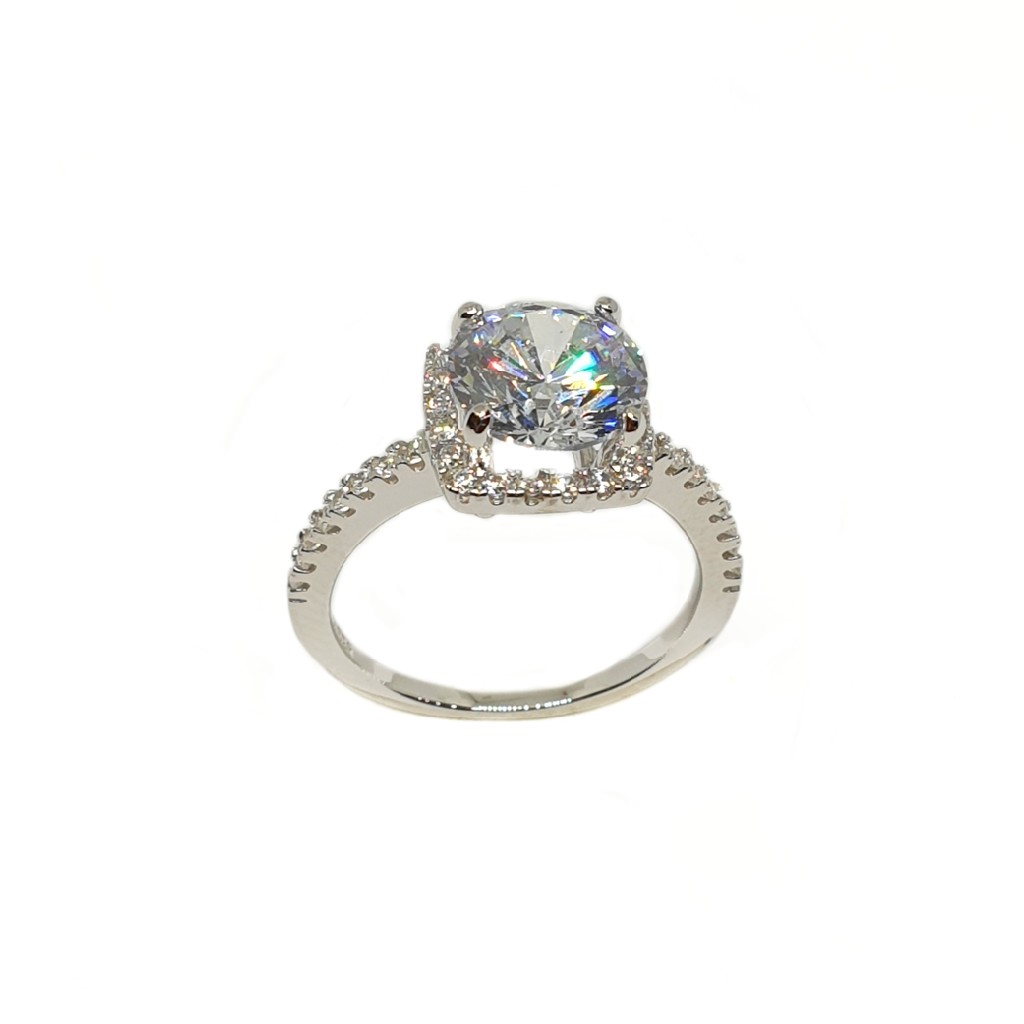 925 Sterling Silver Solitaire Diamo...