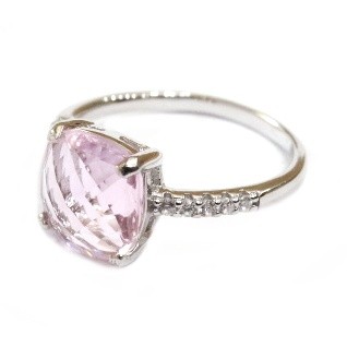 925 Sterling Silver Fancy Colour Stone Ring MGA - LRS1554