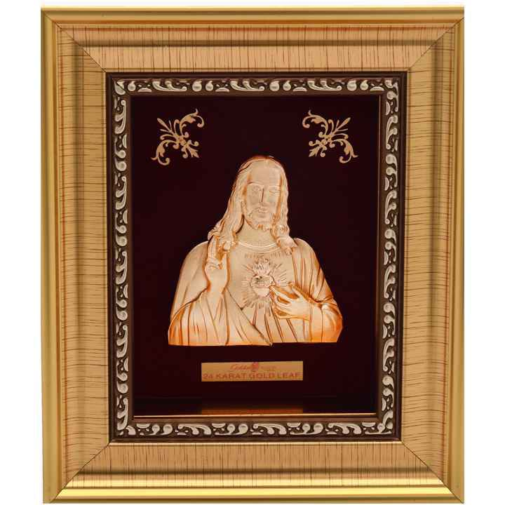 Jesus Frame In 24K Gold Foil MGA -...