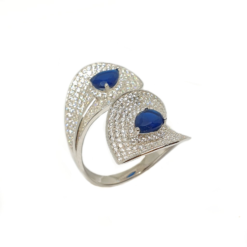 925 Sterling Silver Designer Blue S...