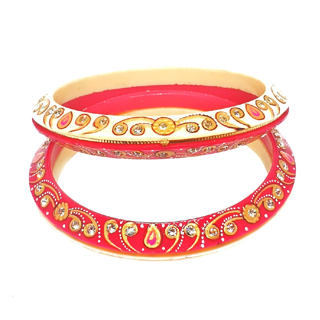 22k gold designer printed chudli ba...