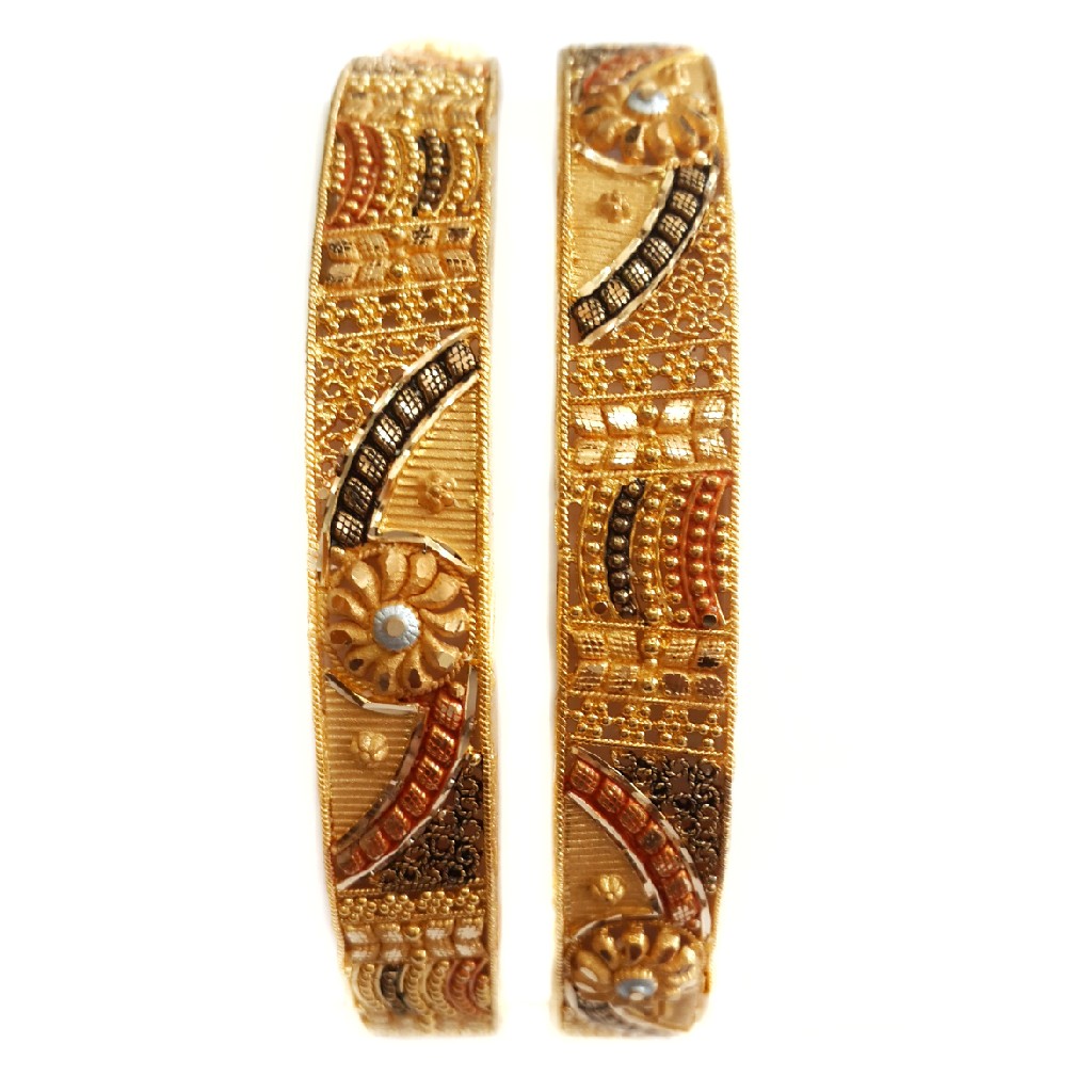 22k Fancy Designer Patla Bangles MGA - GP054