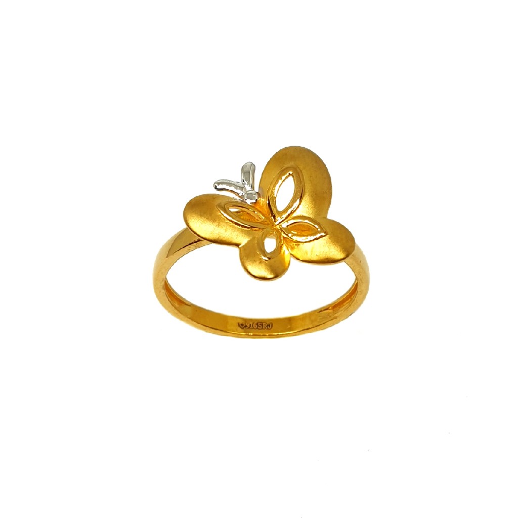 22K Gold Butterfly Shaped Designer Ring MGA - LRG1057