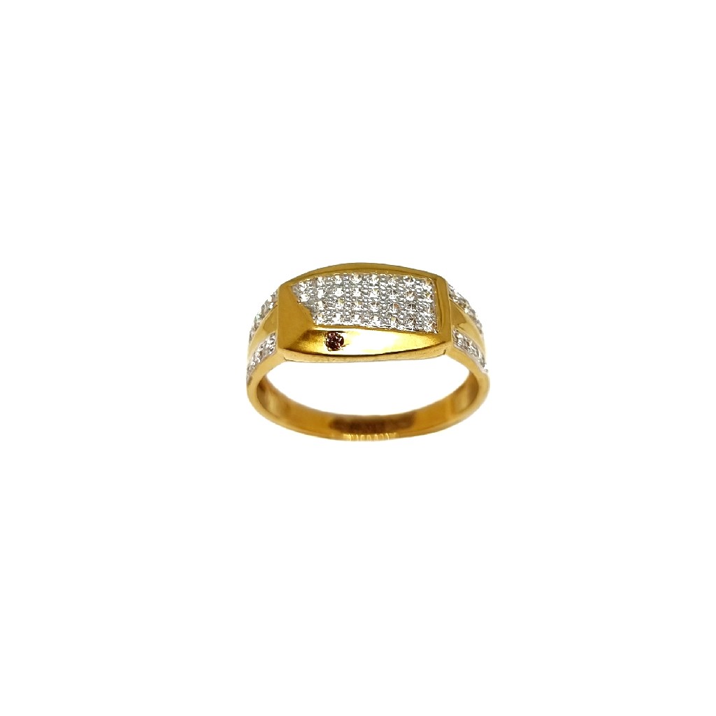 22K Gold Designer Gents Ring MGA -...