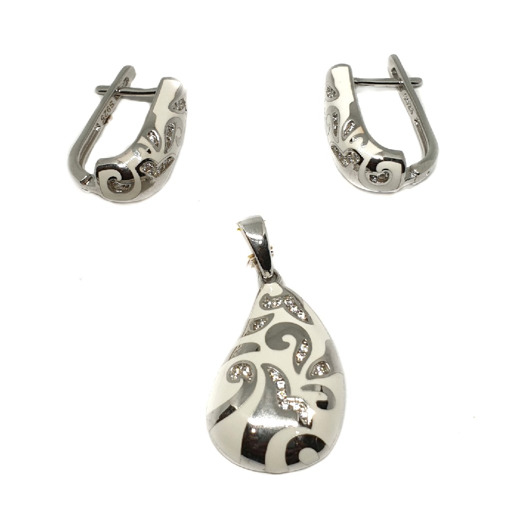 925 sterling silver white meenakari...