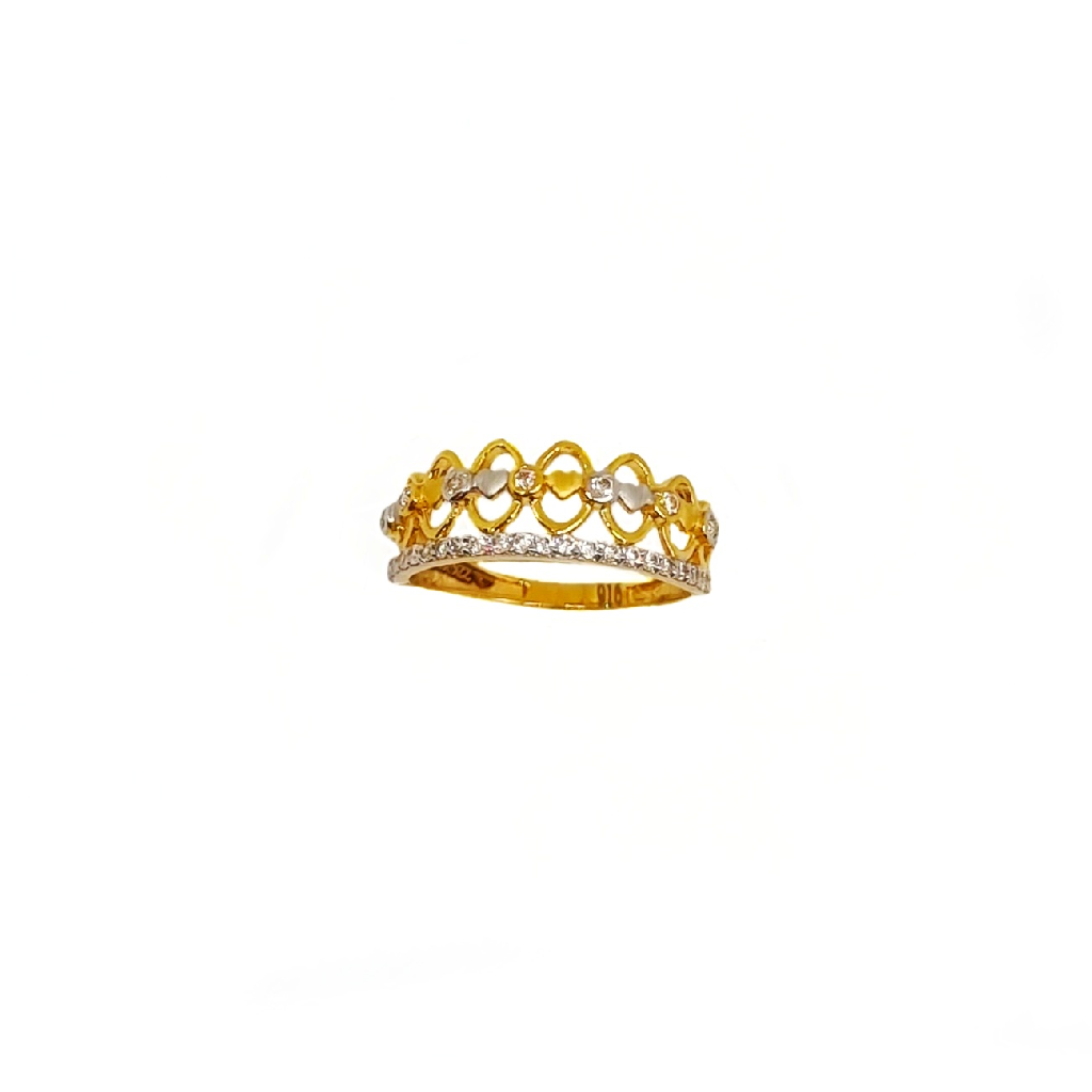 Hearts And Diamond Ledies Ring 22K Gold MGA - LRG1528