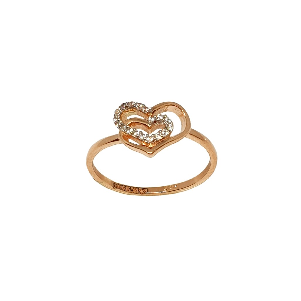 18K Rose Gold Heart Shaped Designer...