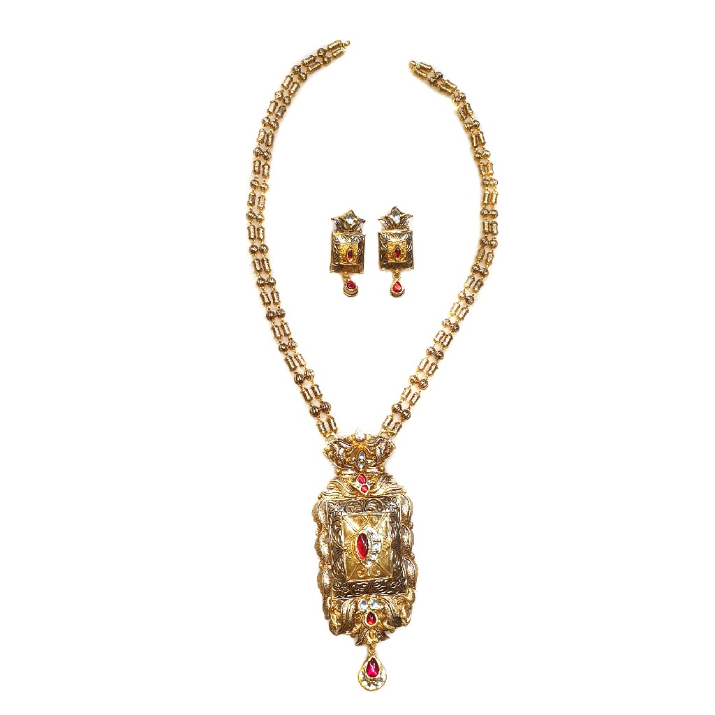 22k Gold Antique Designer Mala Neck...