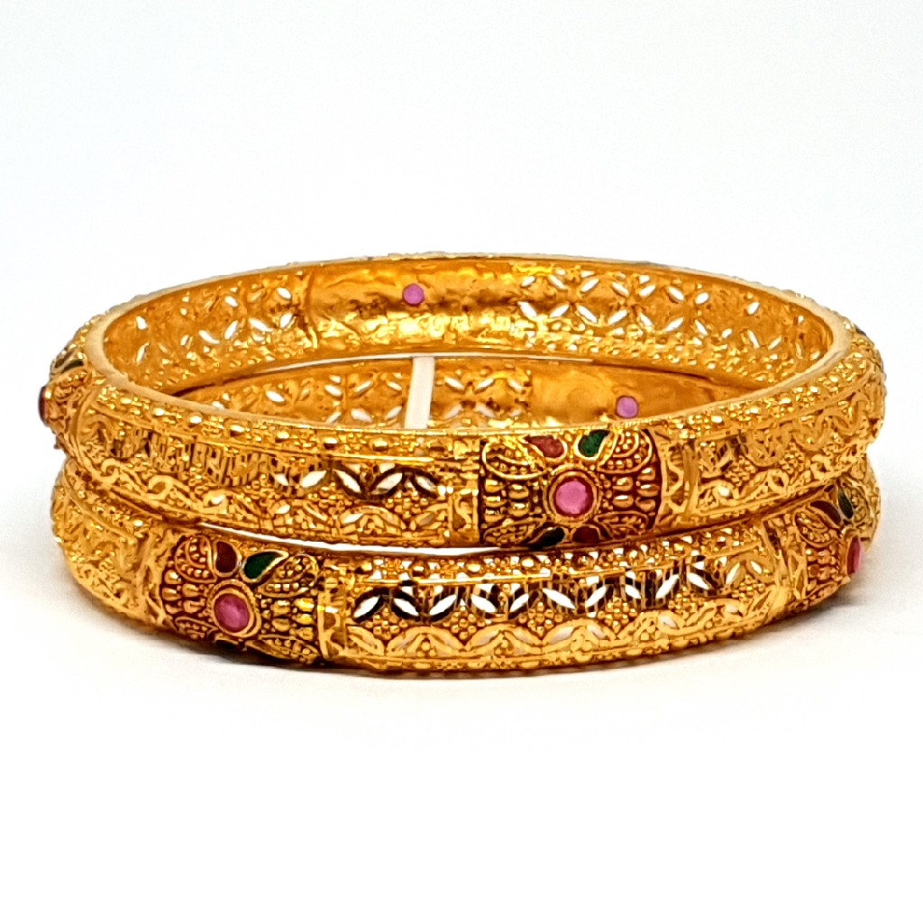 One gram gold forming kada bangles...