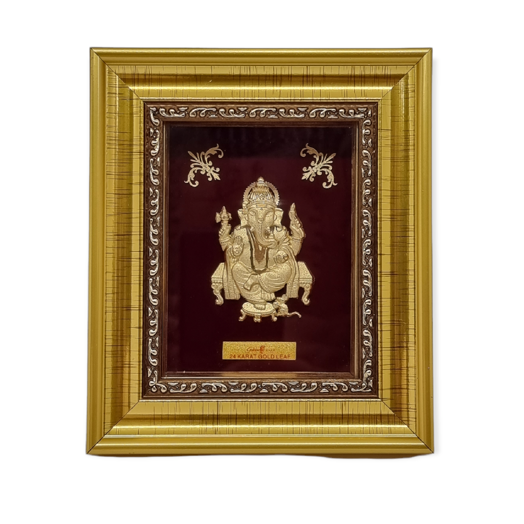 24kt gold ganeshji frame