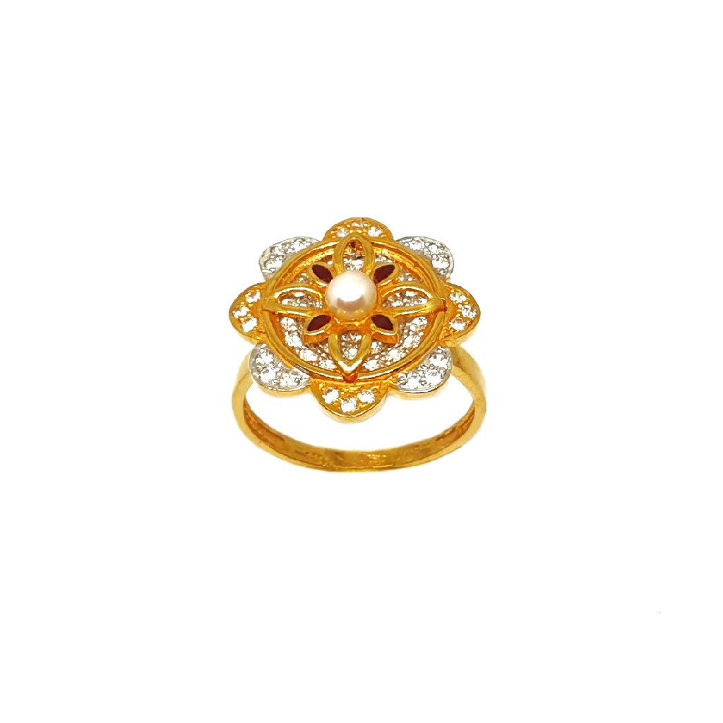 22K Gold Round Shaped Ring MGA - LR...