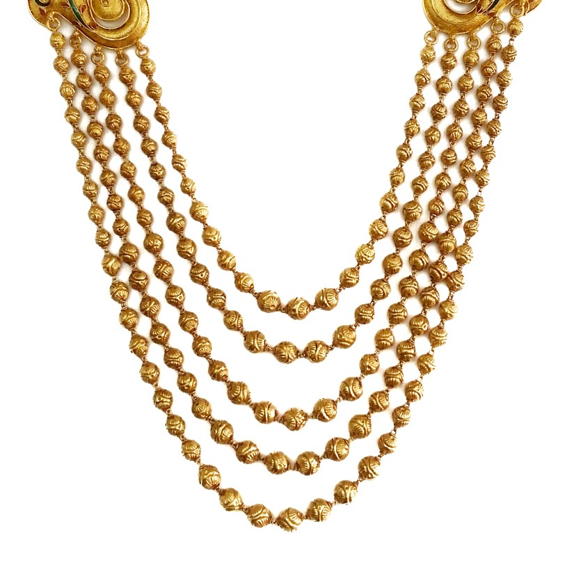 22k gold antique mala mga - am002