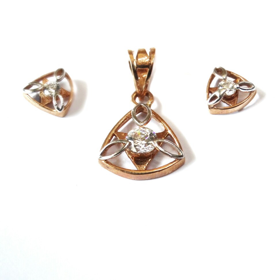 18k rose gold pendant set mga - rps...