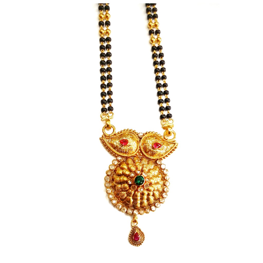 916 Gold Round Shape Antique Mangal...