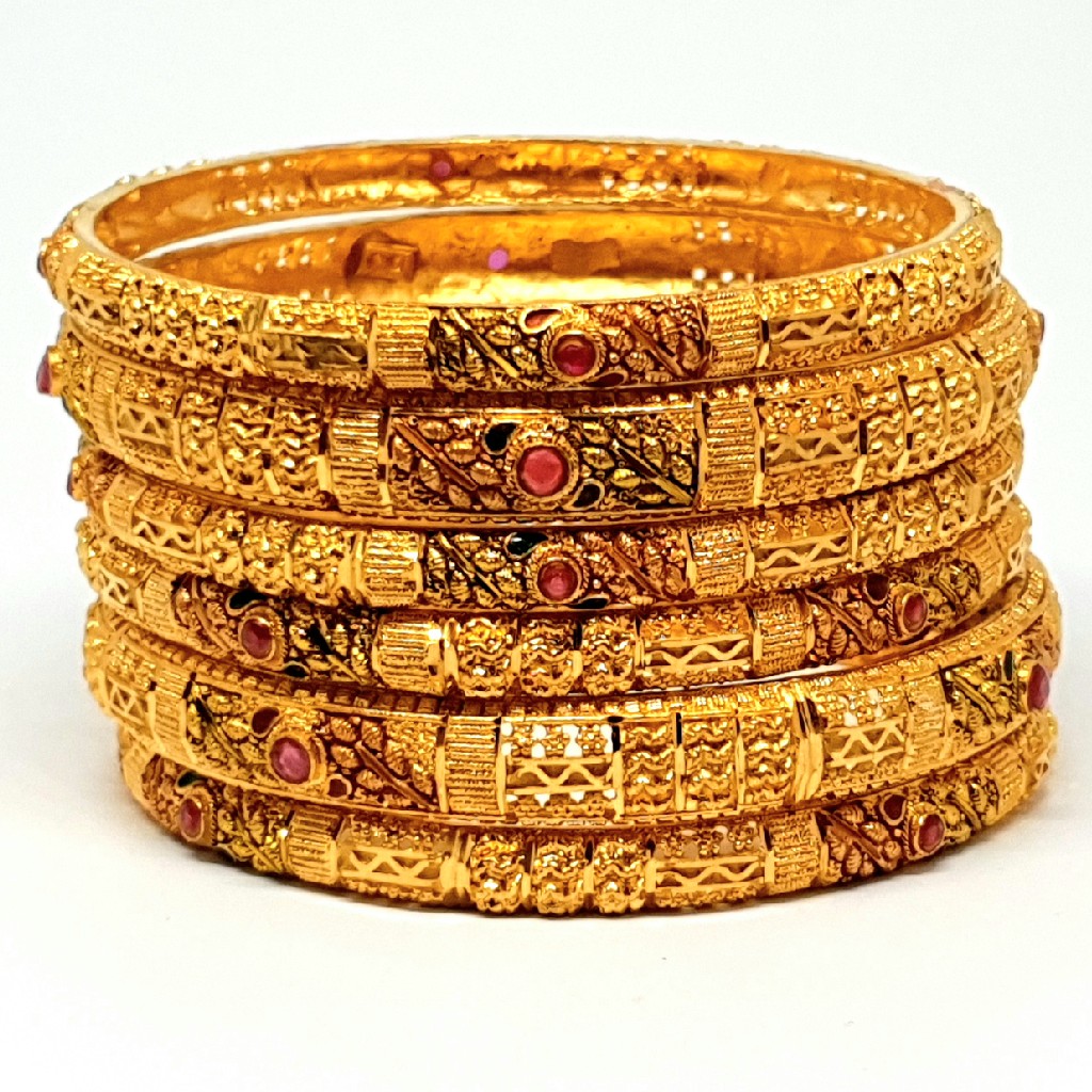 One gram gold forming kada bangles...